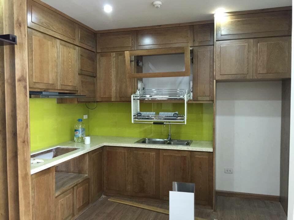 Tủ bếp gỗ sồi Nga TBSN 04