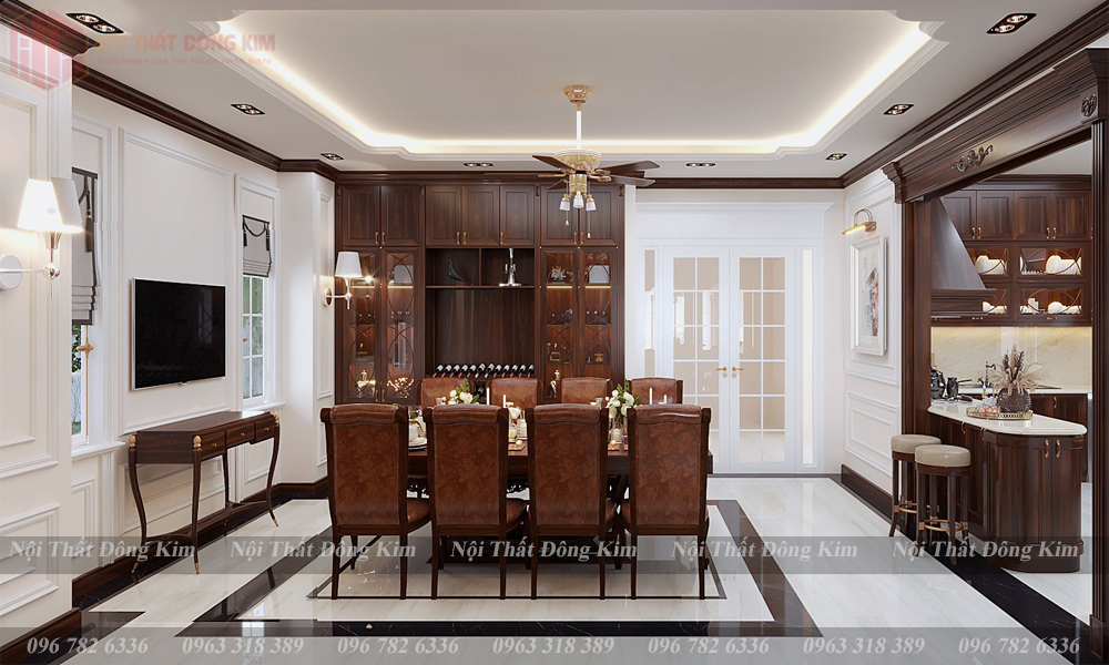 Tủ bếp gỗ óc chó 031