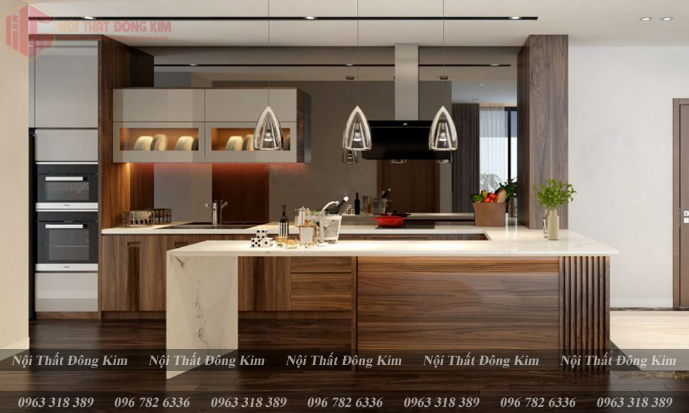 Tủ bếp gỗ óc chó 09