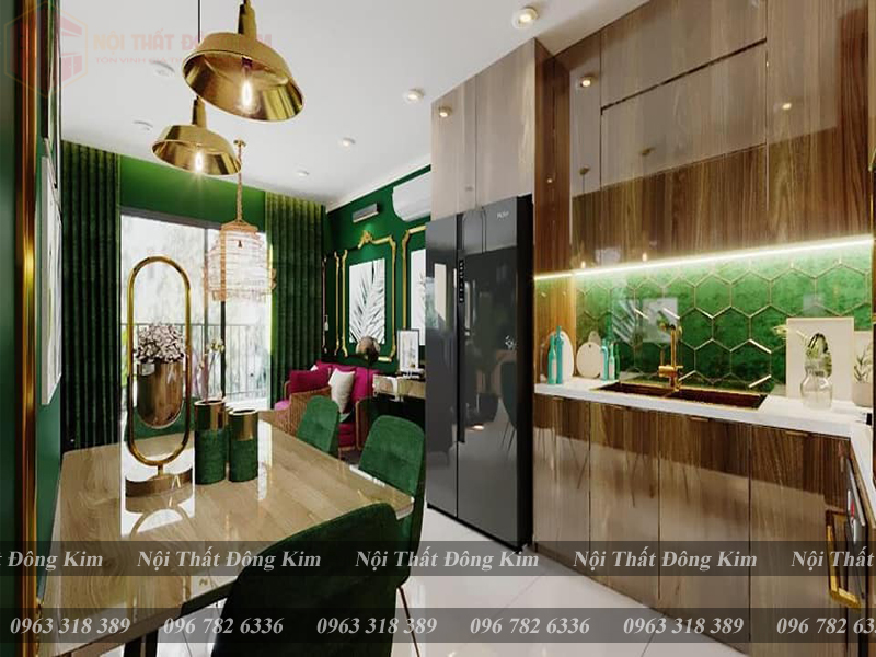 Tủ Bếp Cánh Kính Cường Lực Cao Cấp 01