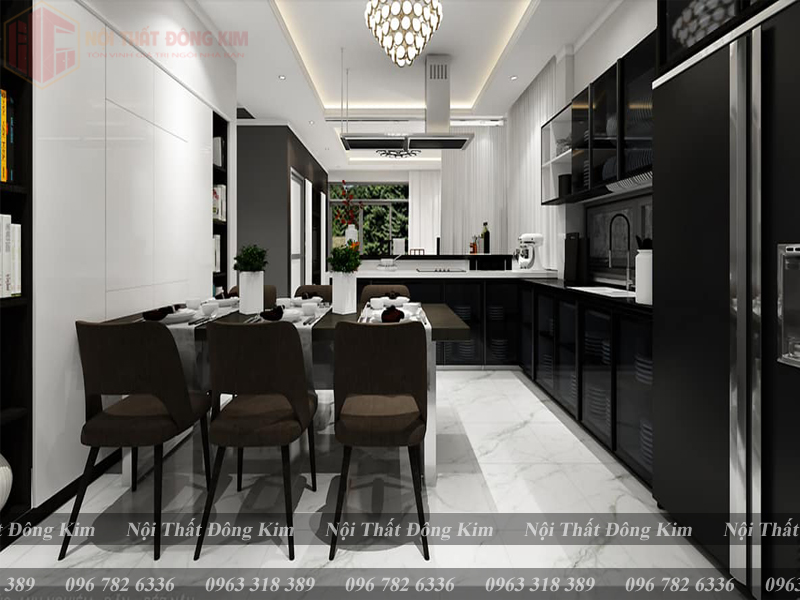 Tủ Bếp Cánh Kính Cường Lực Cao Cấp 02