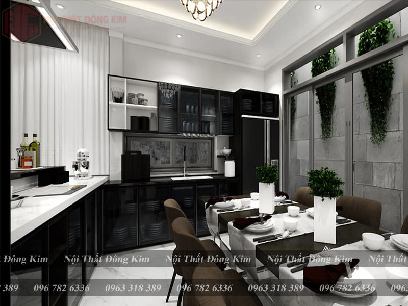 Tủ Bếp Cánh Kính Cường Lực Cao Cấp 04