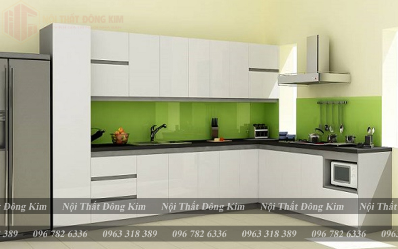 Tủ Bếp Cánh Kính Cường Lực Cao Cấp 08