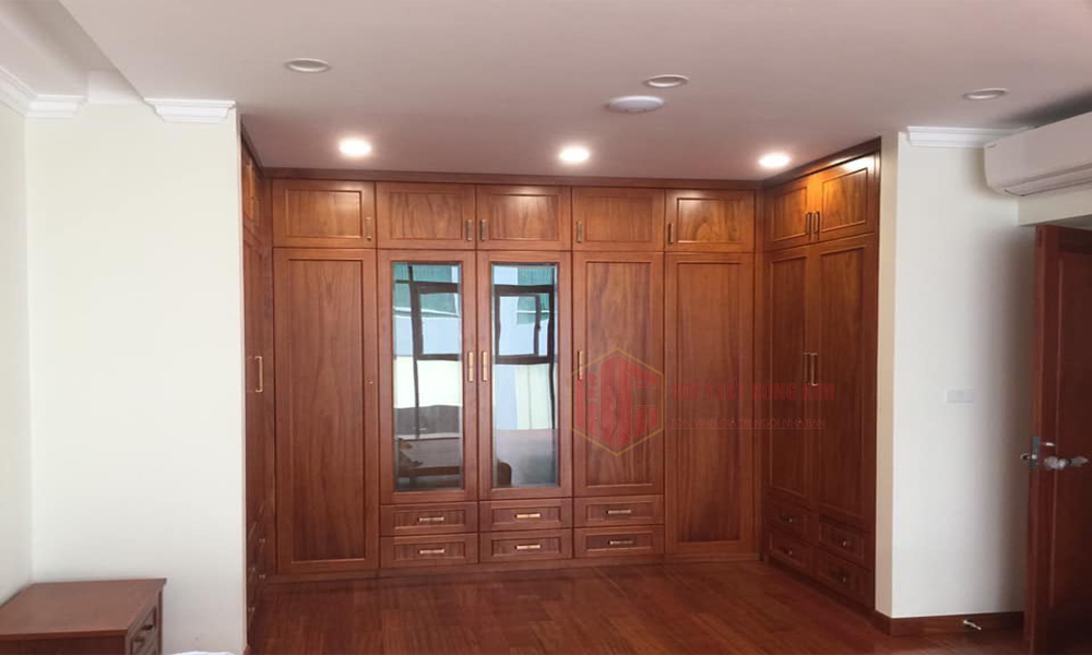 Tủ bếp gỗ gõ Đỏ TBGD 012