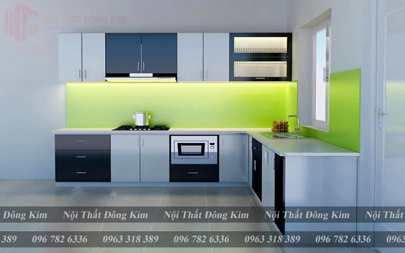 Tủ Bếp Cánh Kính Cường Lực Cao Cấp 09