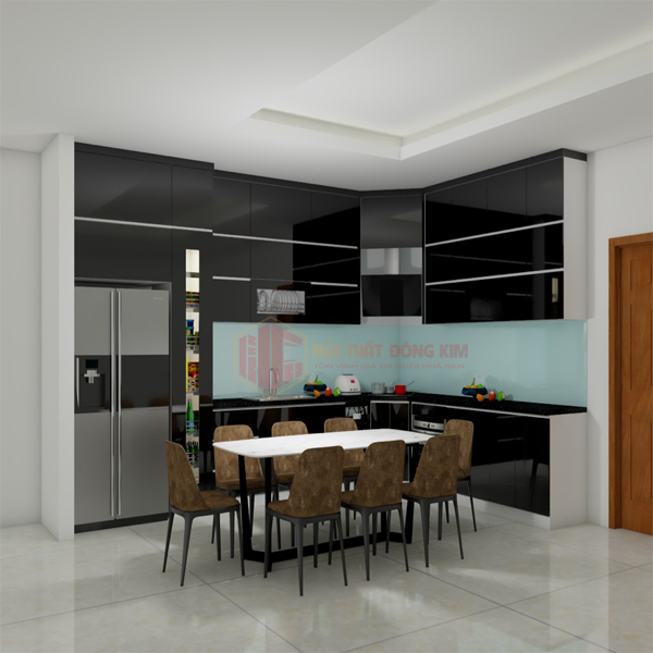 Tủ bếp hình chữ L 010