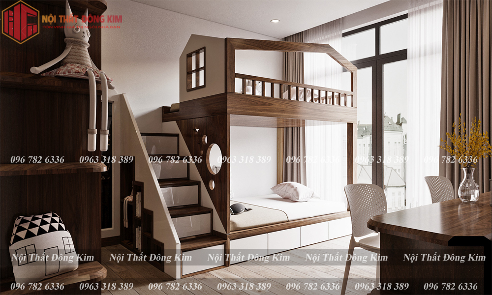 Tủ bếp gỗ óc chó 016