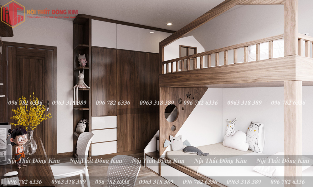 Tủ bếp gỗ óc chó 017