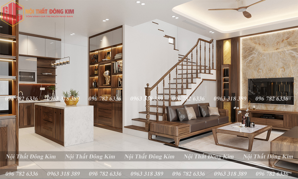 Tủ bếp gỗ óc chó 011