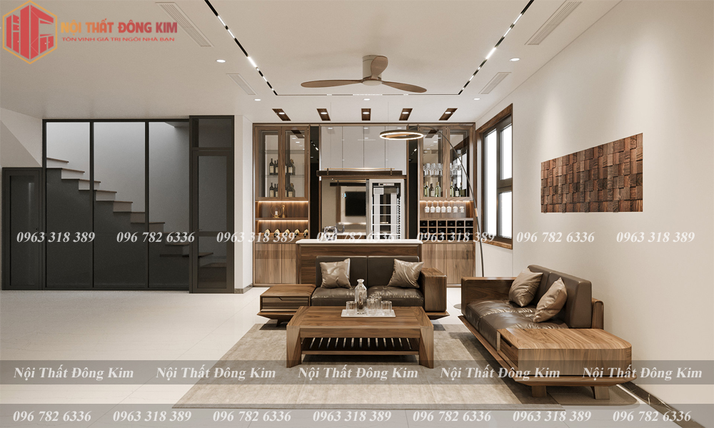 Tủ bếp gỗ óc chó 015