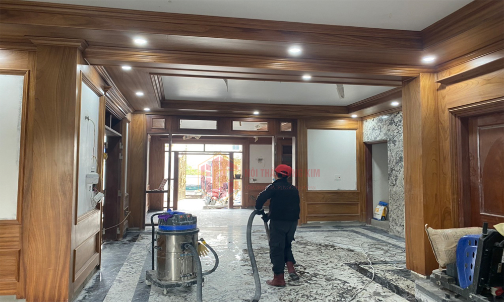 Tủ bếp gỗ gõ Đỏ TBGD 011