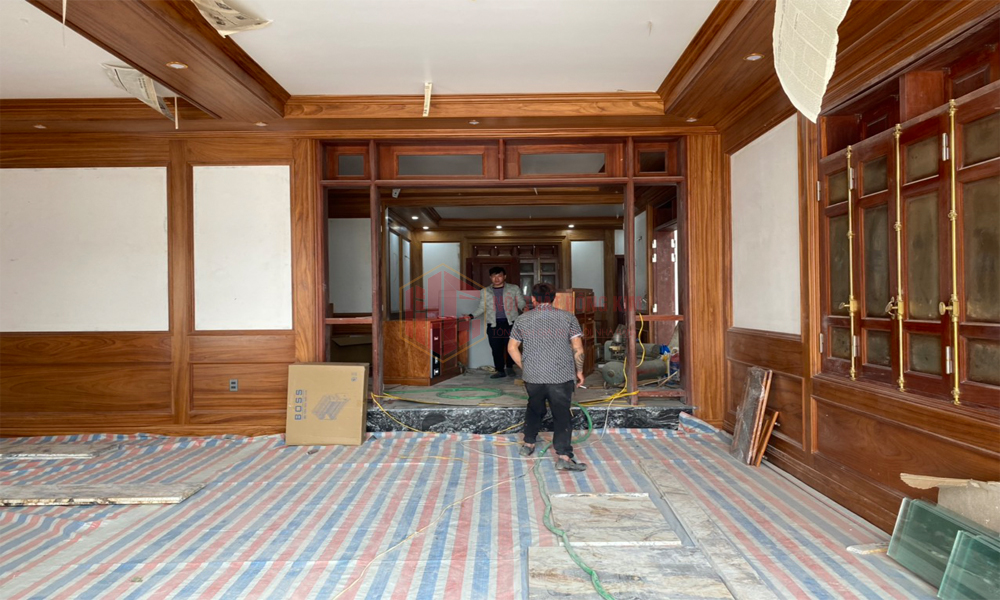 Tủ bếp gỗ gõ Đỏ TBGD 011