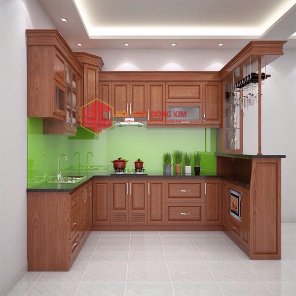 Tủ bếp gỗ gõ Đỏ TBGD 06