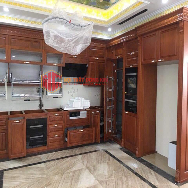 Tủ bếp gỗ gõ Đỏ TBGD 01