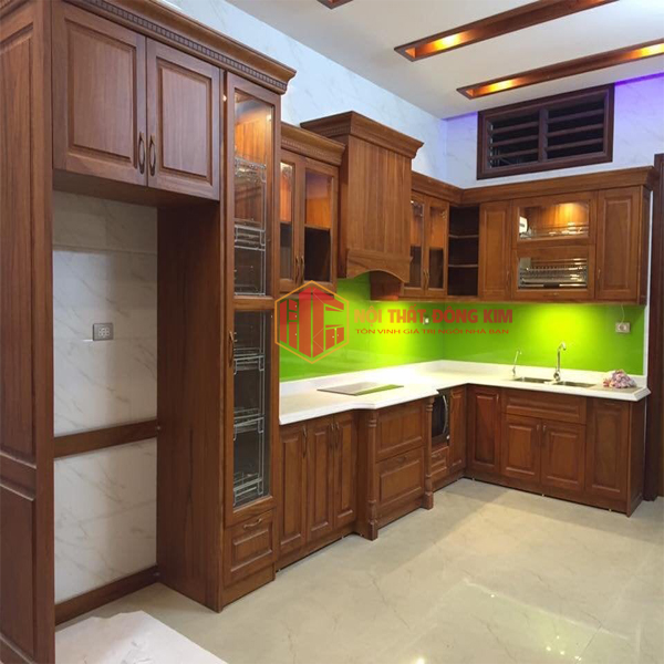 Tủ bếp gỗ gõ Đỏ TBGD 04