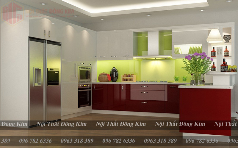 Bếp Cánh Kính Cường Lực Cao Cấp 022