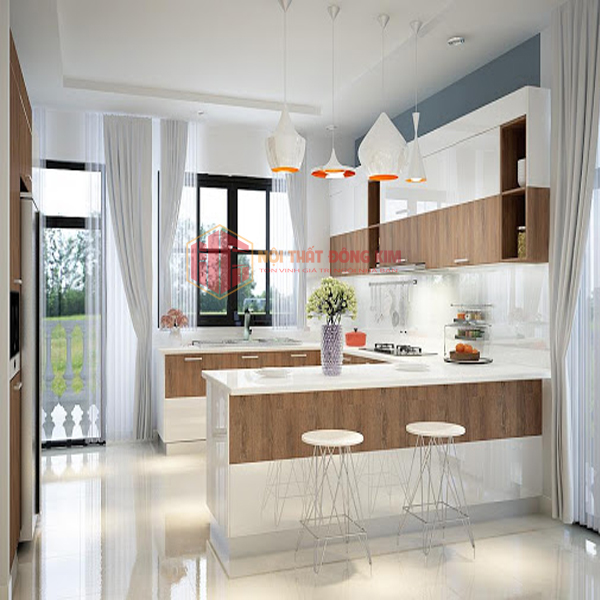 Tủ bếp hình chữ L 02