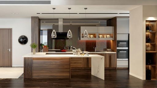 Tủ bếp gỗ óc chó 06