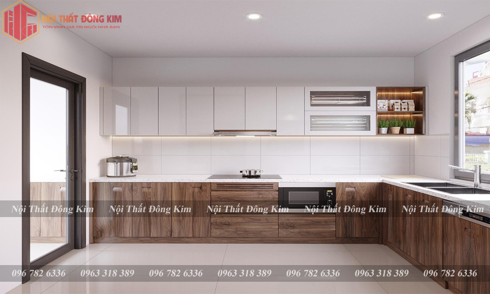 Tủ bếp gỗ óc chó 021