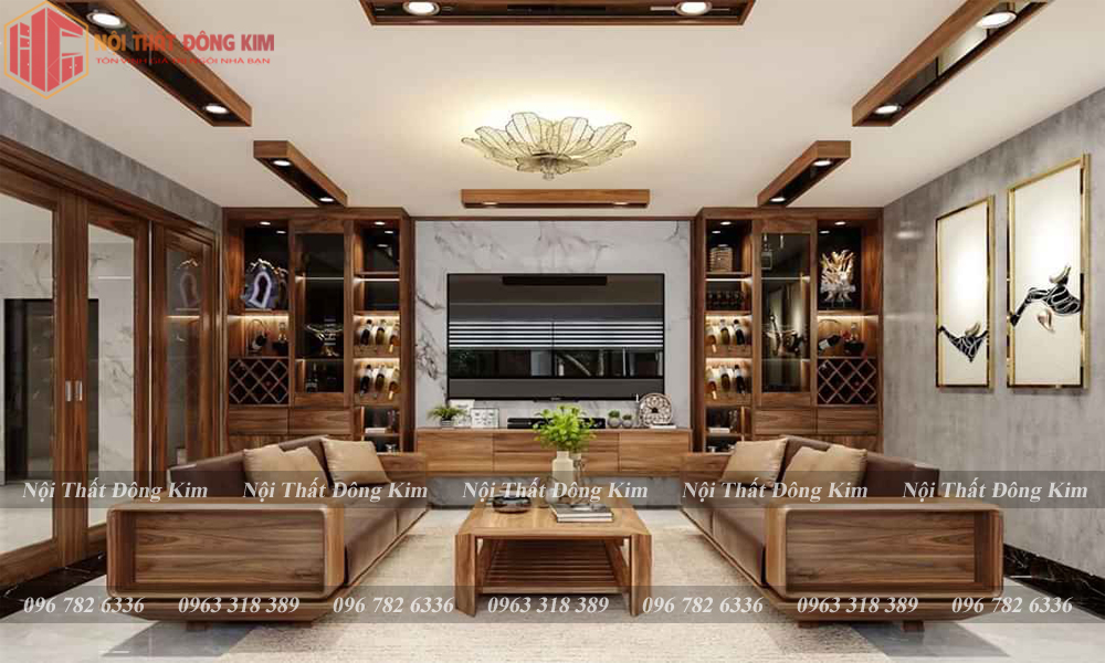 Tủ bếp gỗ óc chó 020