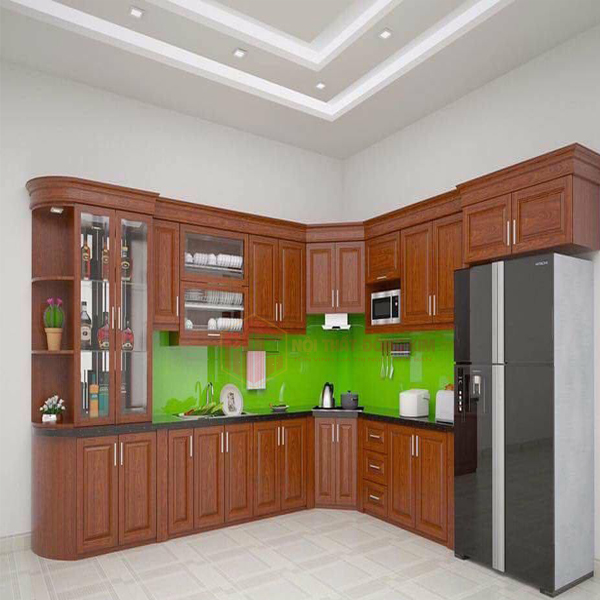 Tủ bếp gỗ sồi Nga TBSN 011