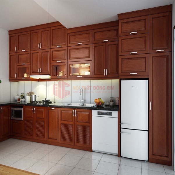 Tủ bếp gỗ sồi Nga TBSN 023