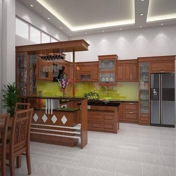 Tủ bếp gỗ sồi Nga TBSN 08