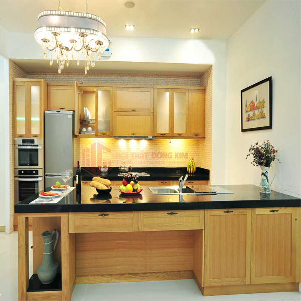 Tủ bếp gỗ sồi Nga TBSN 024