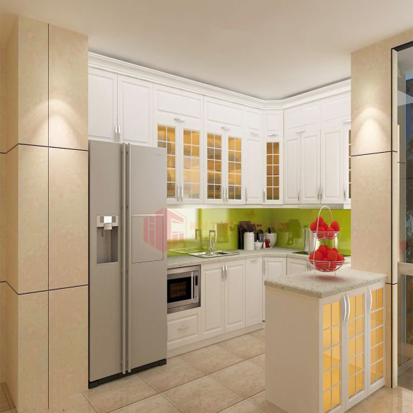 Tủ bếp gỗ sồi Nga TBSN 025