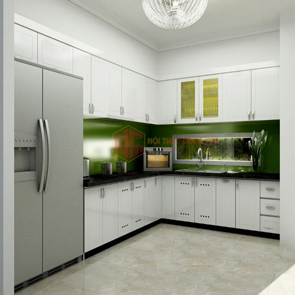 Tủ bếp gỗ sồi Nga TBSN 029