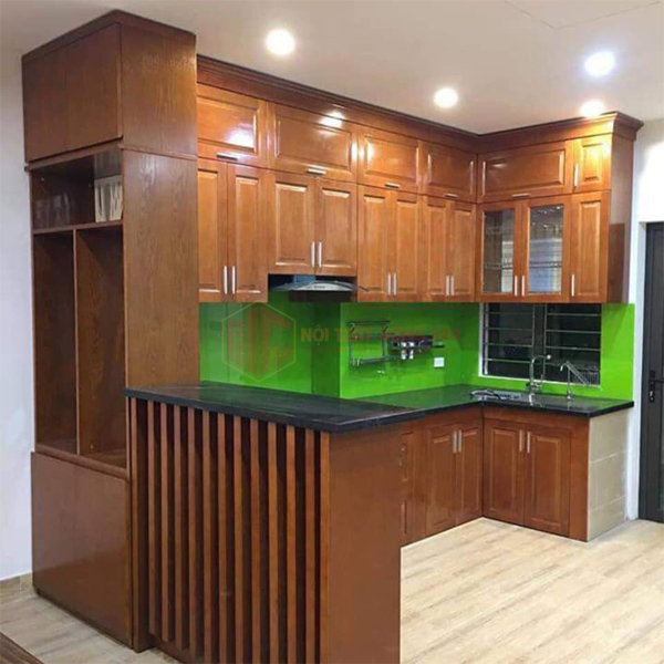 Tủ bếp gỗ sồi Nga TBSN 018