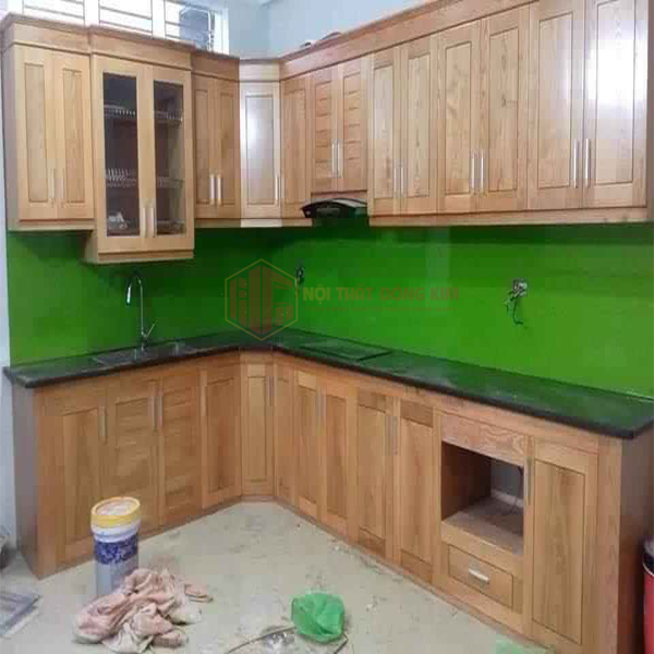 Tủ bếp gỗ sồi Nga TBSN 09