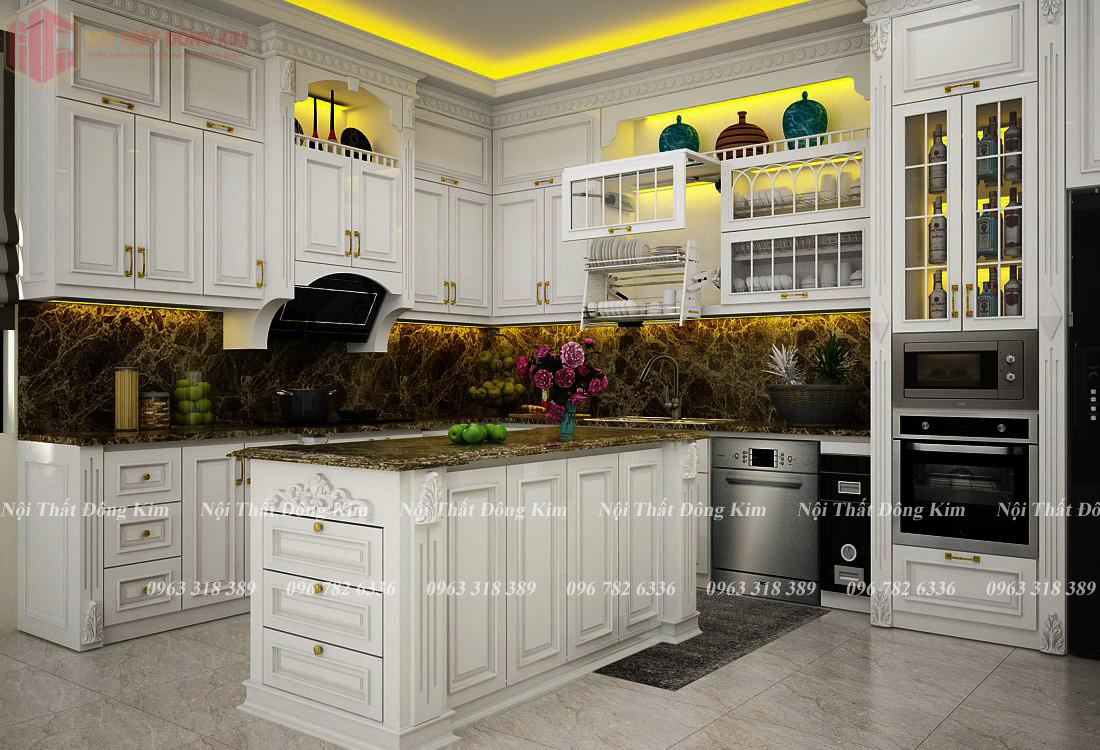 Tủ bếp cổ điển 016