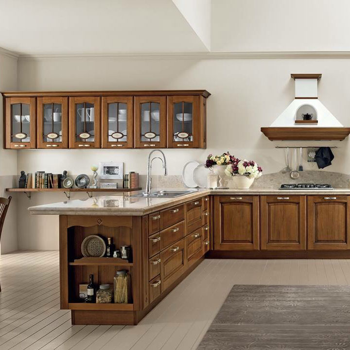 Tủ bếp gỗ óc chó 02