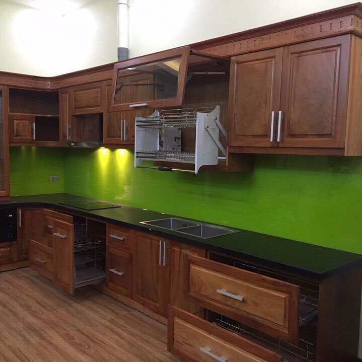 Tủ bếp gỗ xoan đào Hoàng Anh Gia Lai TBXD01