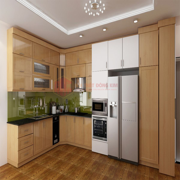 Tủ bếp gỗ Veneer TBGV 09