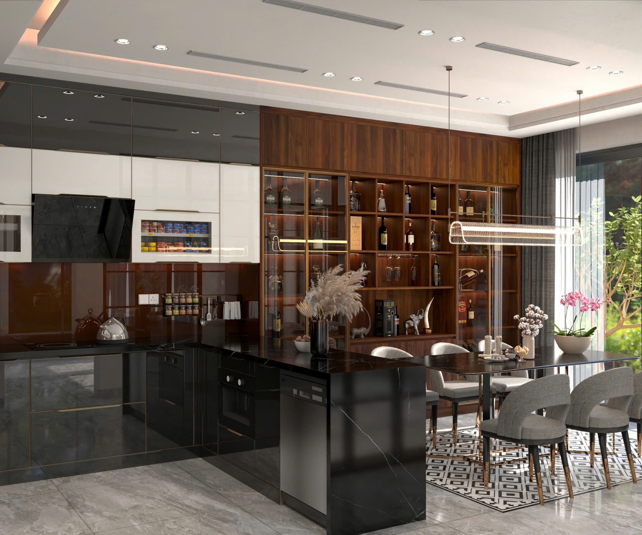 Bếp Cánh Kính Cường Lực Cao Cấp 031