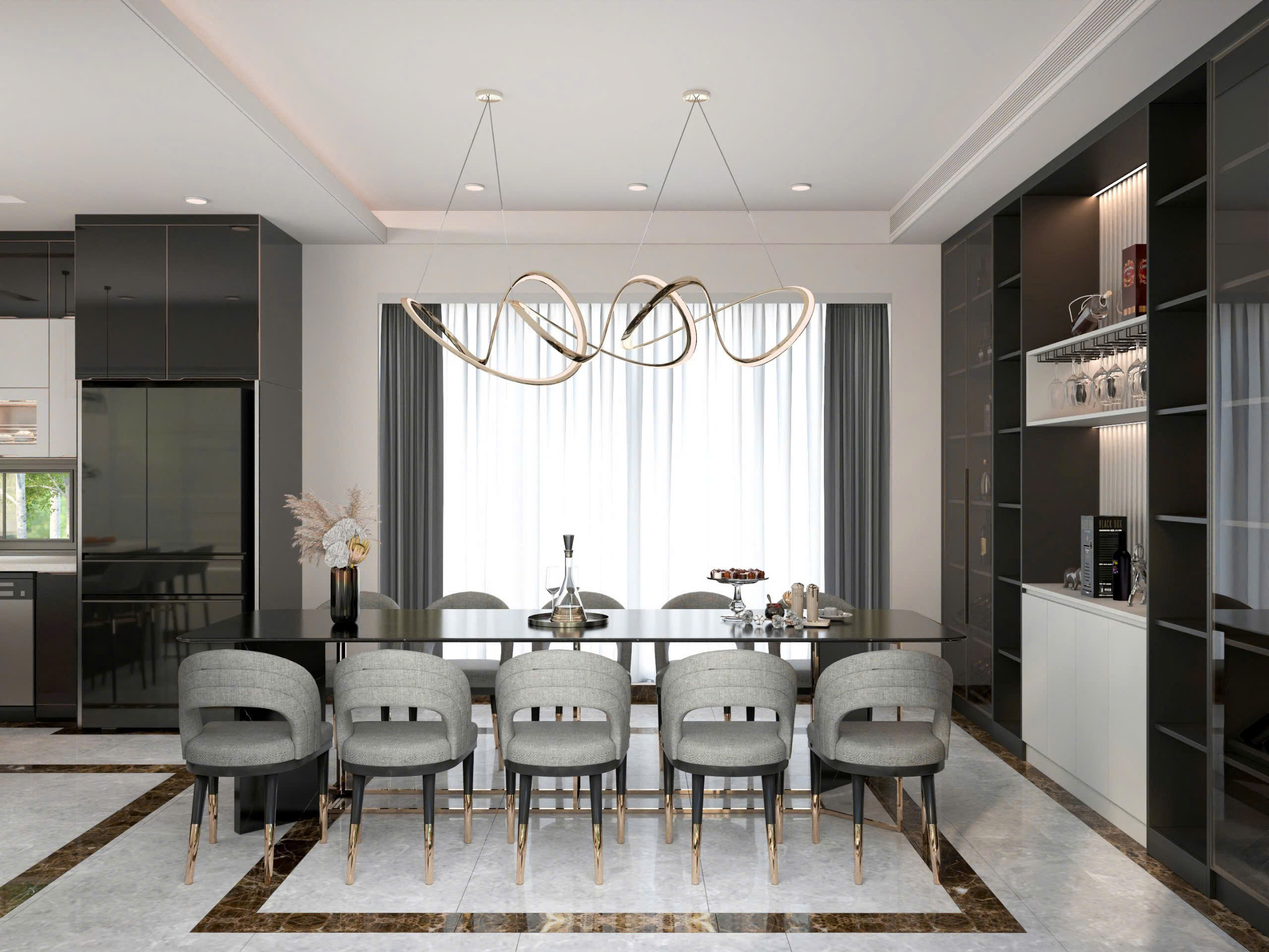 Bếp Cánh Kính Cường Lực Cao Cấp 032