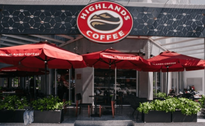 Mẫu biển quảng cáo Highlands Coffee.
