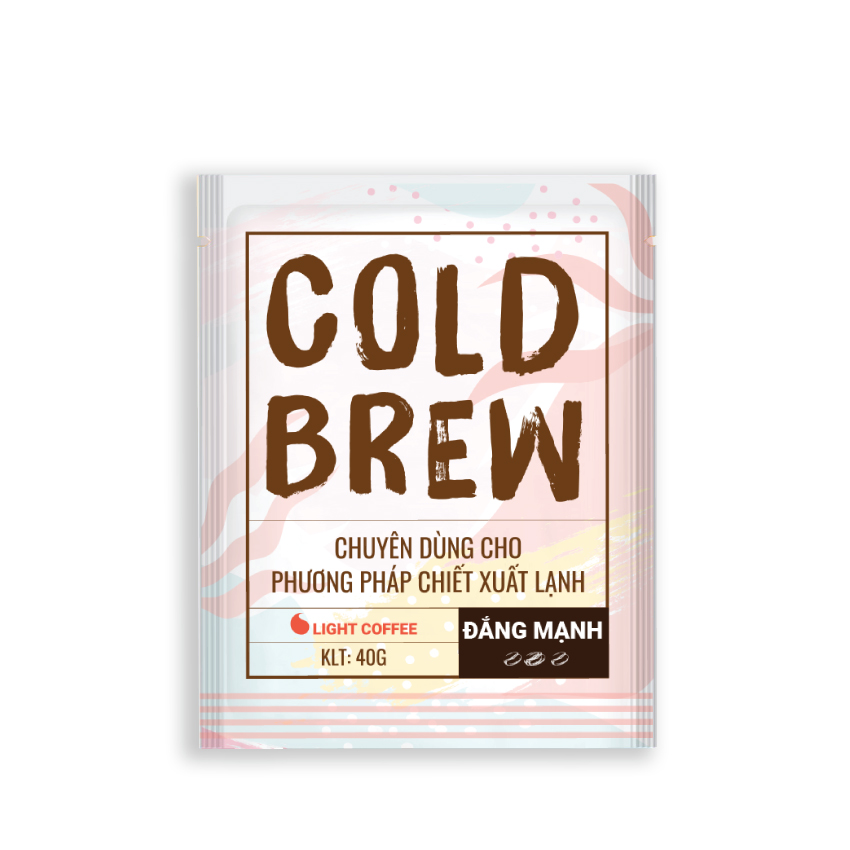 Combo 5 túi Cà phê pha Cold brew đắng mạnh Light Coffee - túi 40gr