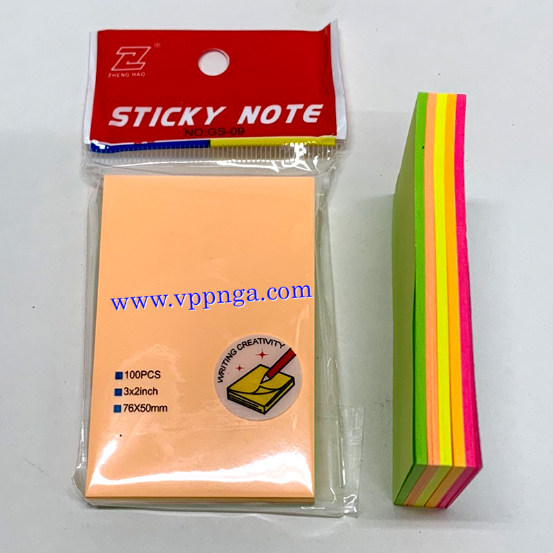 Giấy Note GS (3x2) inch, 5 màu Công ty TNHH Văn phòng phẩm NGA
