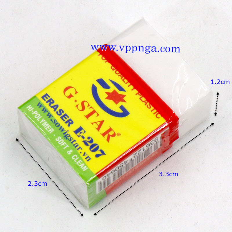 Gôm G-Star E-207, trắng Công ty TNHH Văn phòng phẩm NGA
