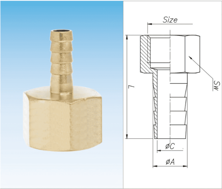 Búp Ren Trong Đuôi Chuột / Hose Tail Connectors Thread Female Là Gì ?
