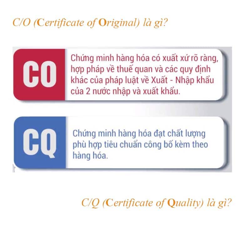 Giấy Chứng Nhận CO CQ Là Gì, So Sánh Với Chứng Nhận Hợp Quy CoC