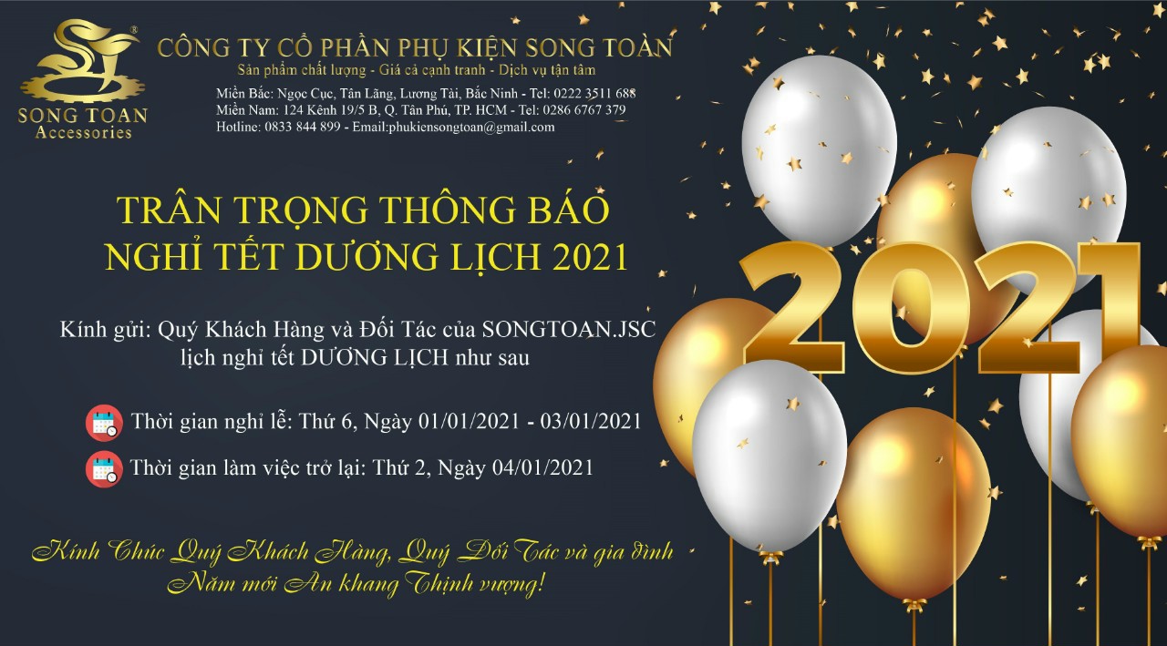 Thông Báo Nghỉ Tết Dương Lịch 2021