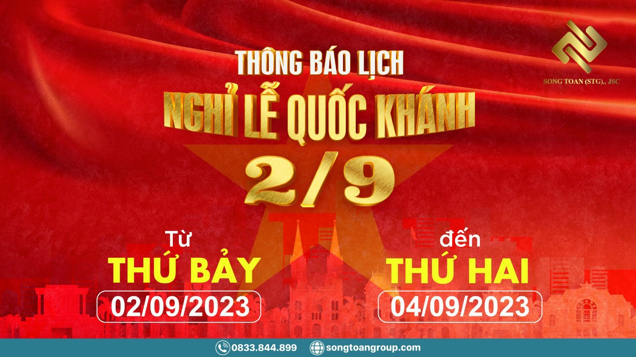 Thông Báo Lịch Nghỉ Lễ Quốc Khánh 02/09