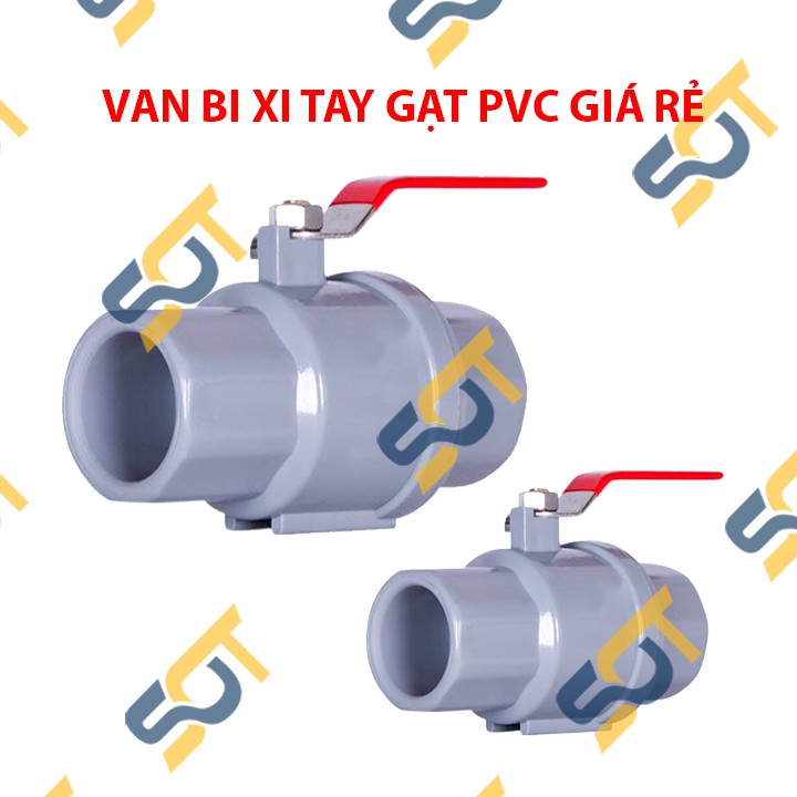 Van Nhựa Tay Gạt Inox, Van Bi Inox Tay Gạt 21 27 34