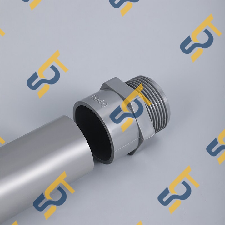 Nối Nhựa PVC Trơn Dán + Ren Ngoài 21 27 34 - Thương Hiệu Bình Minh