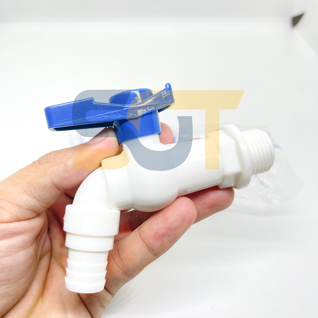 Vòi xả nước, Vòi Nhựa Tay Gạt 1 chiều xoay 90 độ - Bằng nhựa