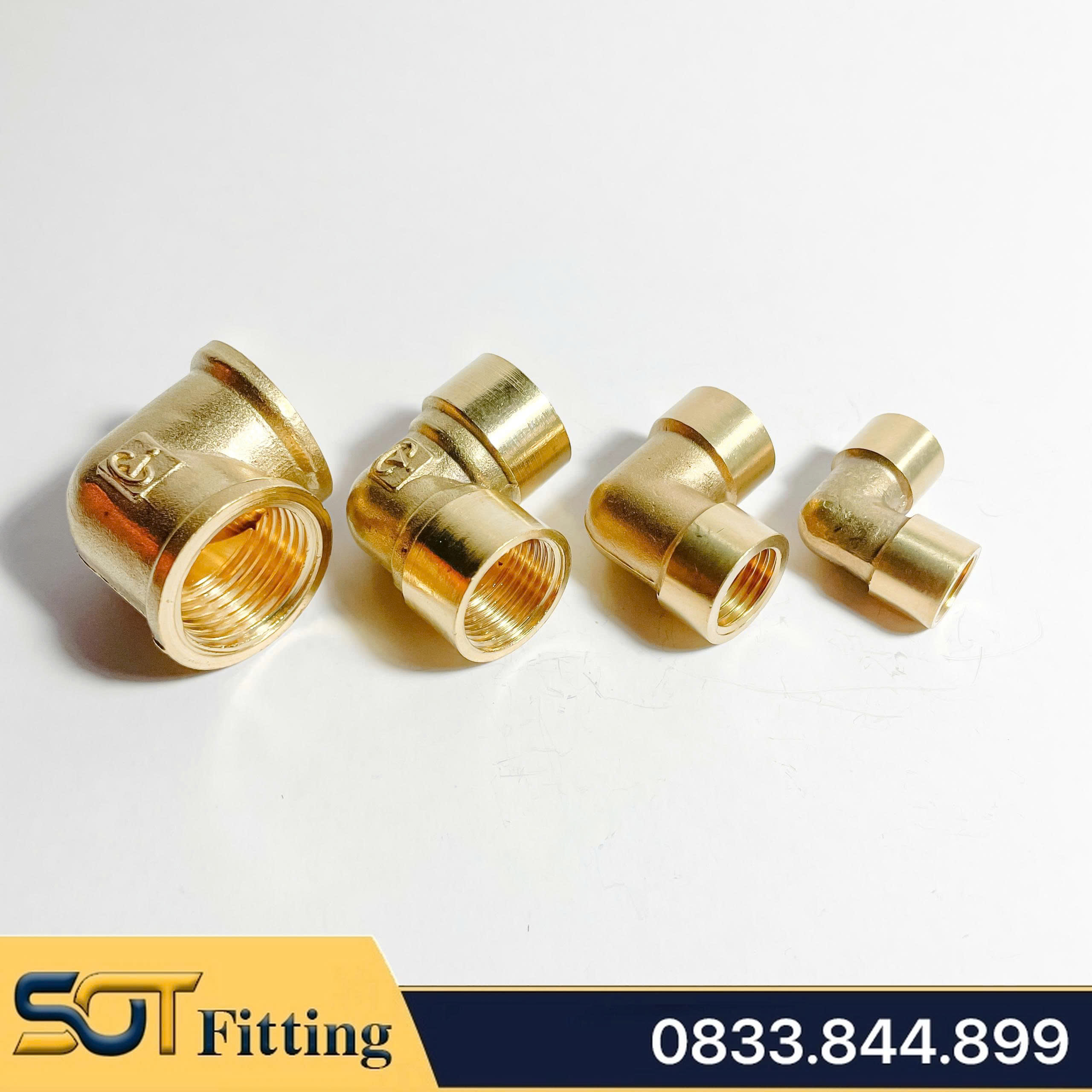 Co Ren Trong 2 Đầu, Cút Đồng Ren Góc 90 Độ Bằng Đồng Thau H58 Cong Chuẩn Ren BSP